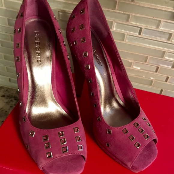 BCBG New Razzrush Suede Platform Peep Toe - Picture 7 of 8